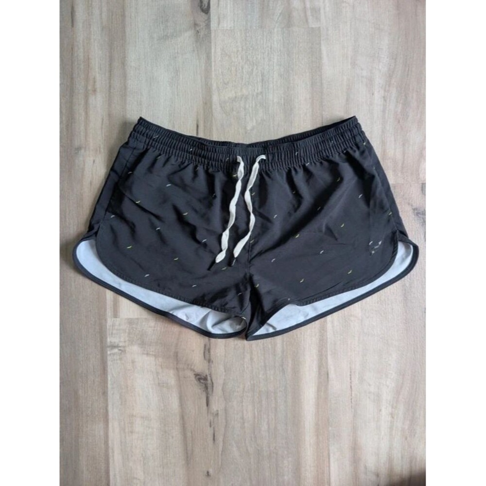 Flag Nor Fail Black Printed Unlined Athletic Shorts, Medium (D1)
